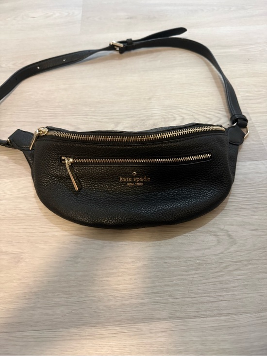 kate spade Handbags - kate spade Black Pebbled Leather Belt Bag with Gold Hardware